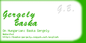 gergely baska business card